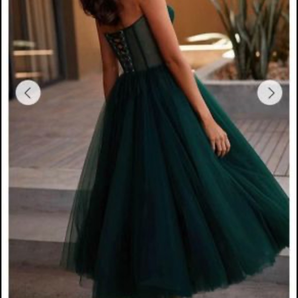 All For Love Strapless Tulle Midi Dress